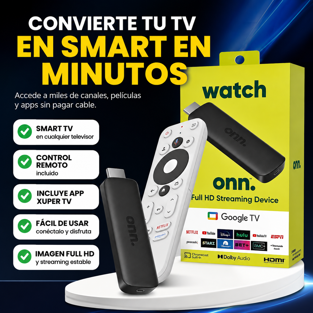 Onn™ - Tv Box Watch