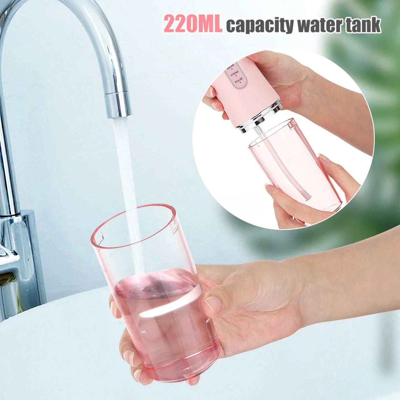 AquaSmile™ - Irrigador oral portátil con chorro