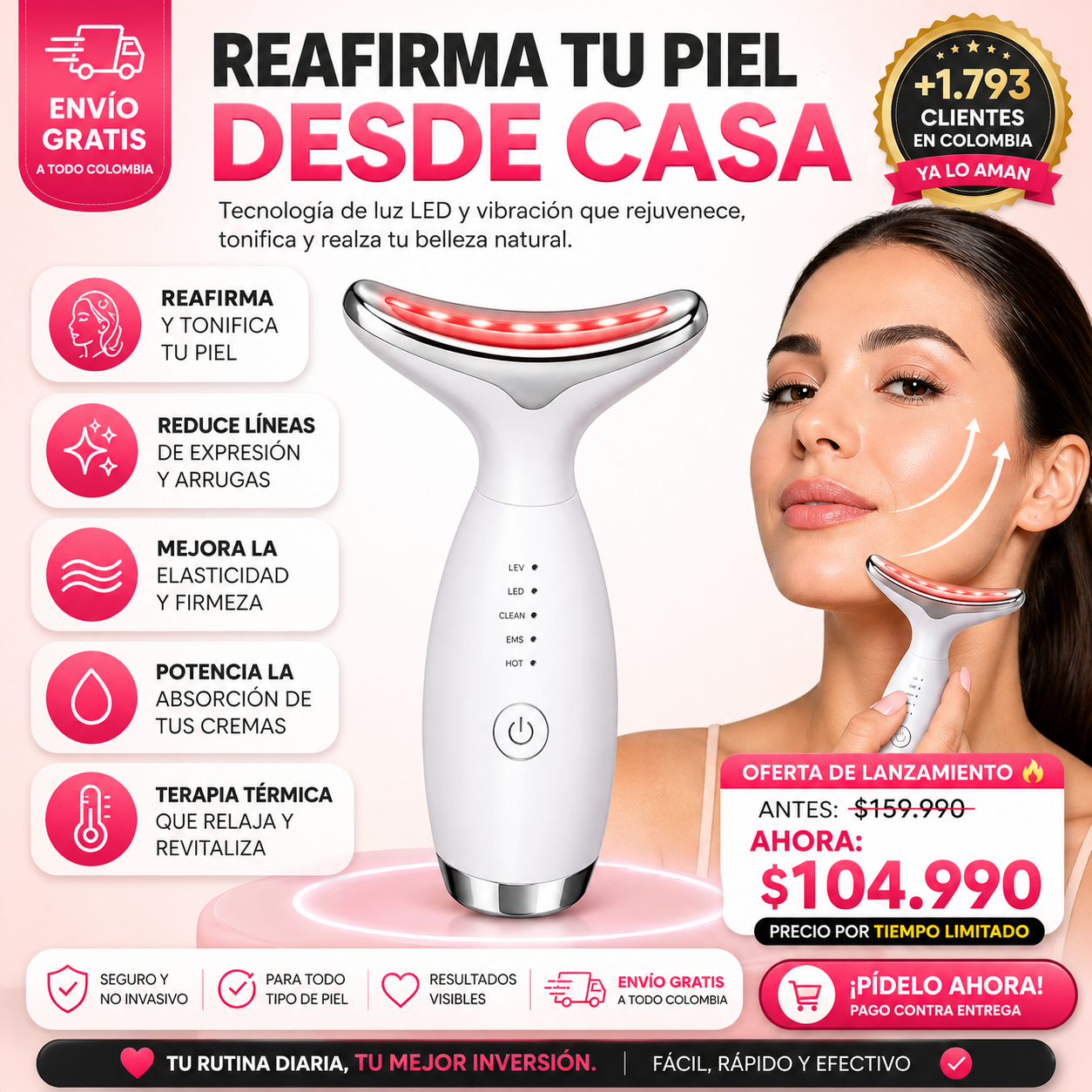 LumiGlow PRo™ - MASAJEADOR FACIAL LED