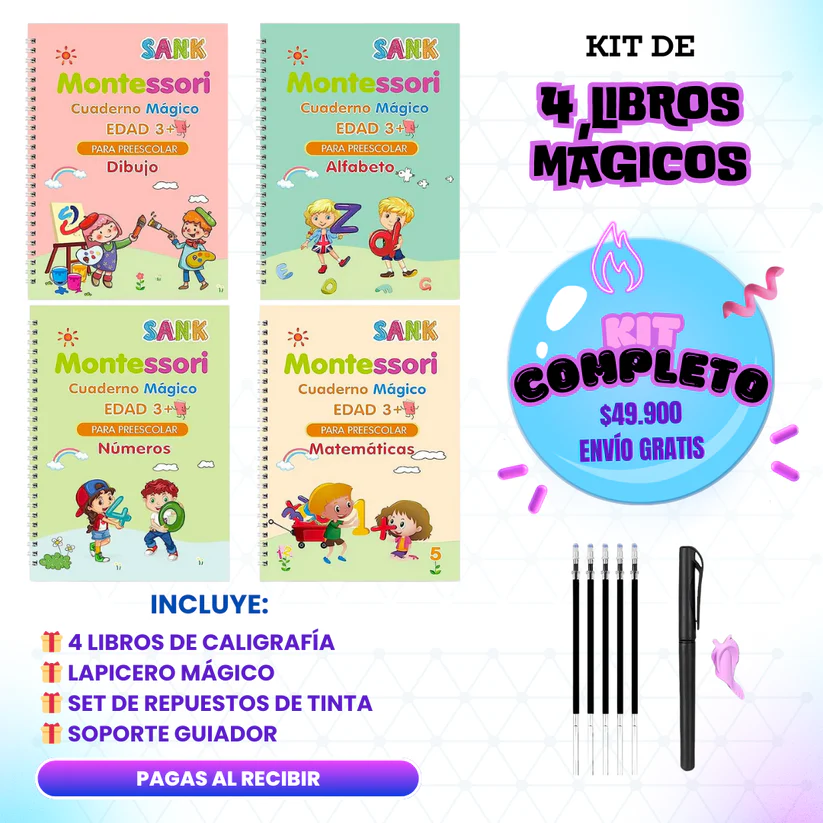 KITS DE CALIGRAFIA MAGIC X4