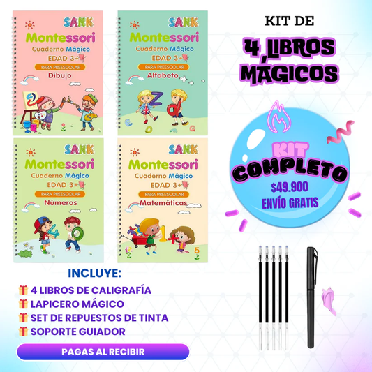 KITS DE CALIGRAFIA MAGIC X4